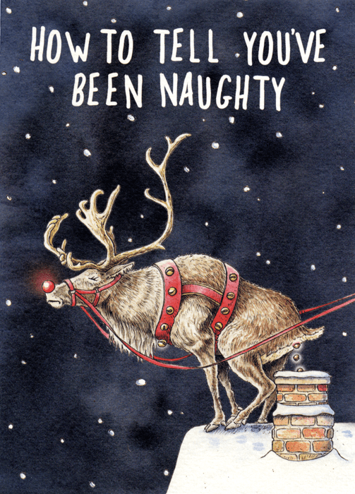 Humorous Christmas card Tell you've been naughty Comedy Card Company