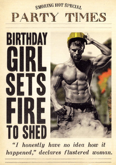 Birthday CardPigmentComedy Card CompanySets fire to shed