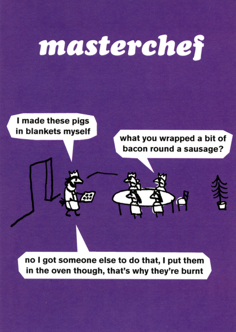 Funny Christmas cardsModern TossComedy Card CompanyMade pigs in blankets myself