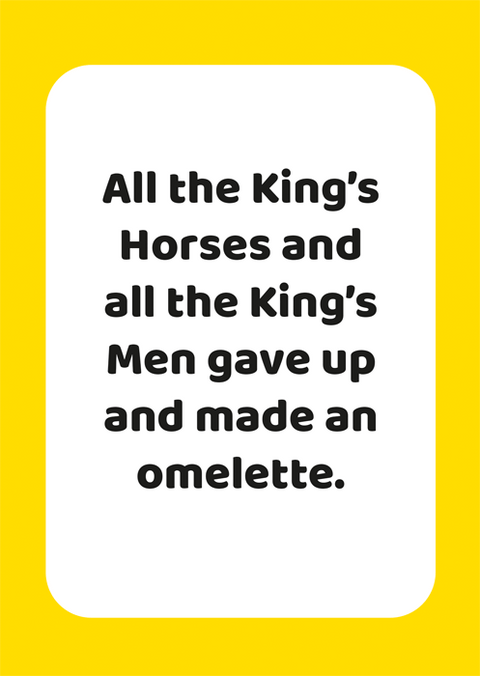 humorous greeting cardComedy Card CompanyComedy Card CompanyAll the King's horses