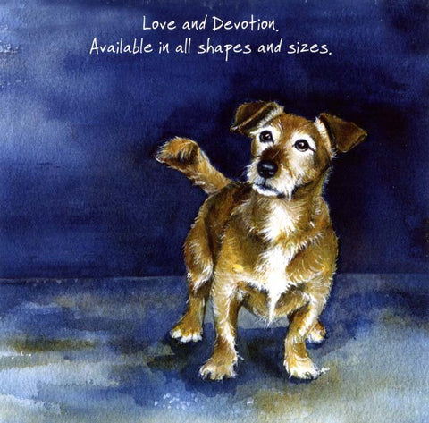 humorous greeting cardLittle Dog LaughedComedy Card CompanyLove and Devotion