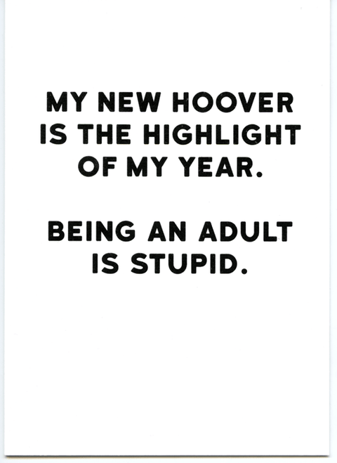 humorous greeting cardRedbackComedy Card CompanyHoover highlight