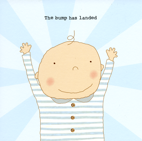 New Baby CardRosie Made a ThingComedy Card CompanyLanded - Baby Boy