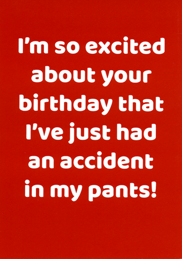 Funny card - So excited about your birthday – Comedy Card Company