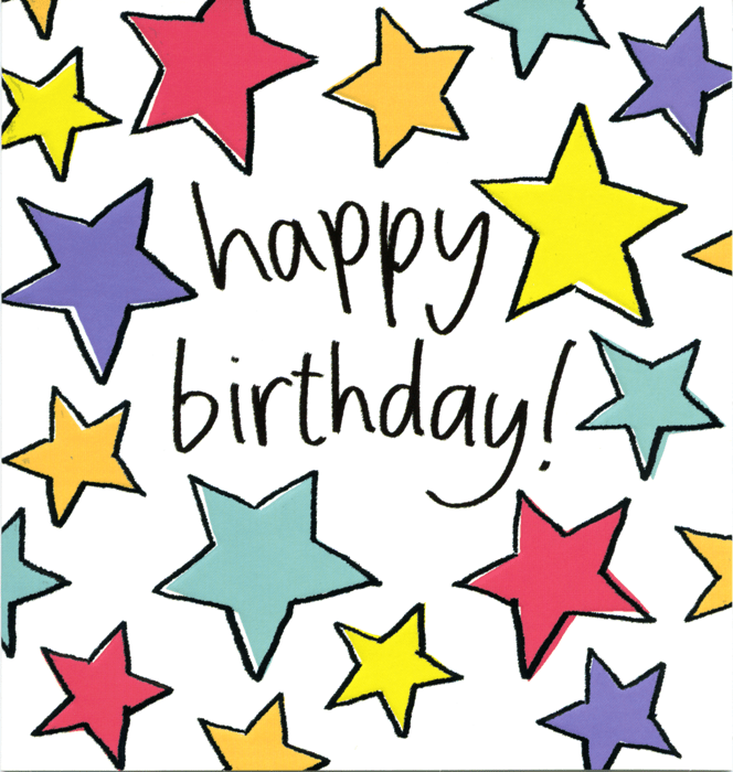Greeting card by Shiny Happy - Stars - Happy Birthday – Comedy Card Company