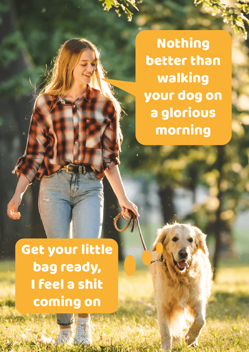 Funny card - Walking the dog - Comedy Card Company