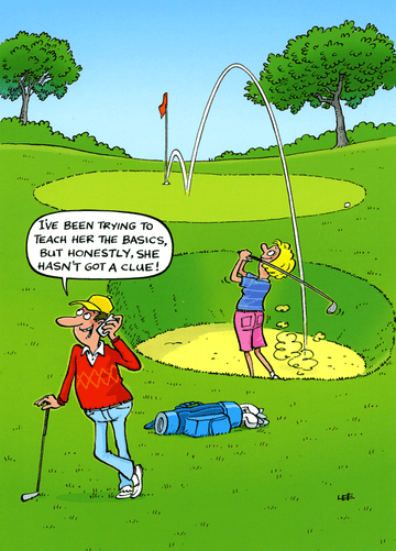 Humorous Card - Golf - Teach her the basics – Comedy Card Company