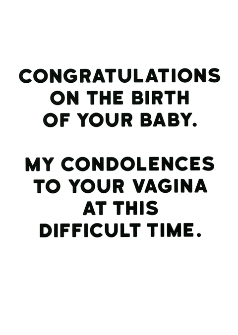 Funny CardsRedbackComedy Card CompanyCondolences to your Vagina