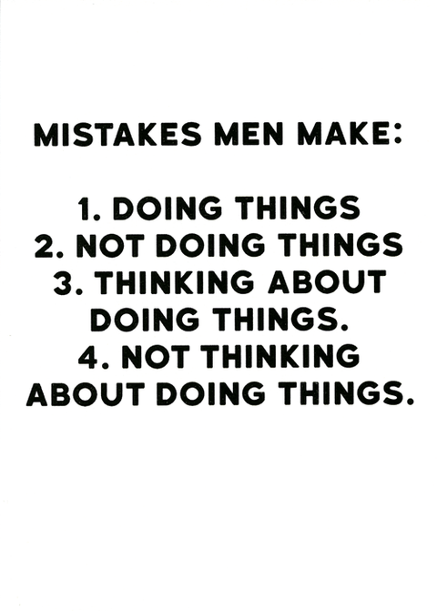 Funny CardsRedbackComedy Card CompanyMistakes Men Make