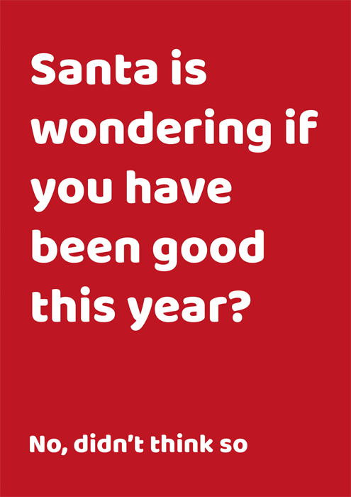 Funny Christmas card - Santa - Been good this year? – Comedy Card Company