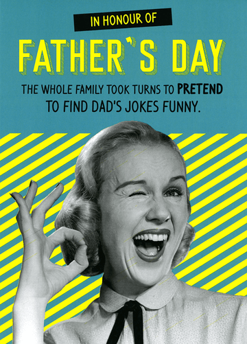 Funny Father's Day card - Pretend to find dad's jokes funny – Comedy ...