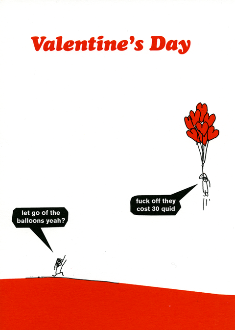 Valentines cardsModern TossComedy Card CompanyValentine - Let go of the balloons